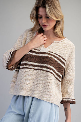 Mocha Mousse Cropped Sweater