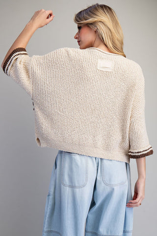 Mocha Mousse Cropped Sweater
