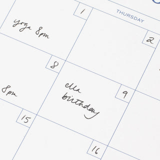 Large Monthly Undated Calendar