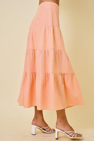 Gingham Tiered Skirt