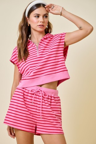 Striped Terry Lounge Set