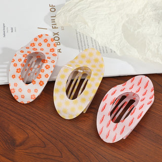 Pattern Lay Flat Claw Clip