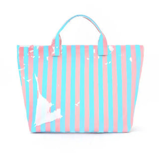Striped Vinyl Totes