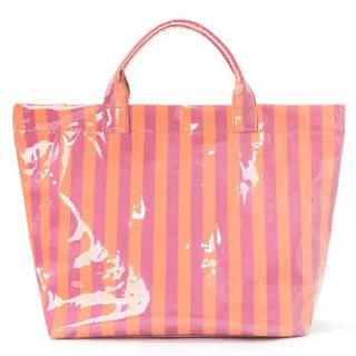 Striped Vinyl Totes
