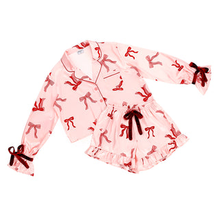 Pink Bows Pajama Set