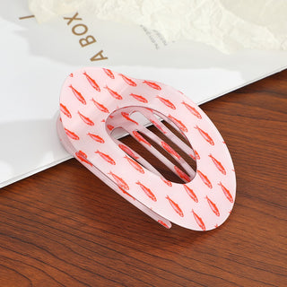 Pattern Lay Flat Claw Clip