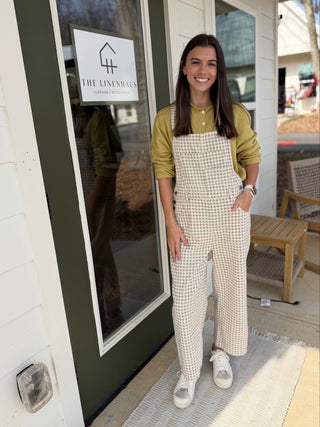 Gingham Overalls