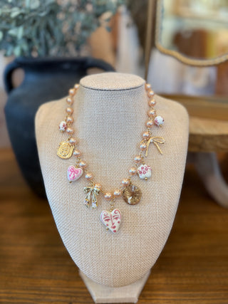 Pink Charm Necklace