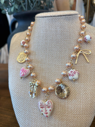 Pink Charm Necklace