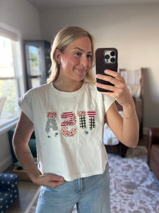 Floral Patch USA Tee