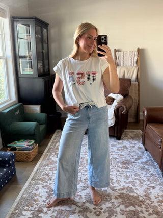 Floral Patch USA Tee