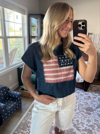 Flag Patch USA Top