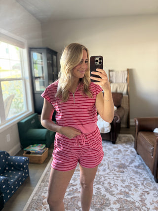 Striped Terry Lounge Set