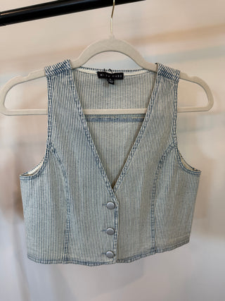 Faded Denim Vest