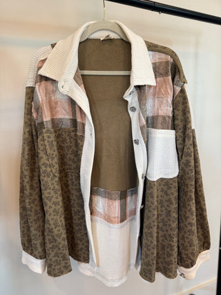 Plaid Patchwork Shacket