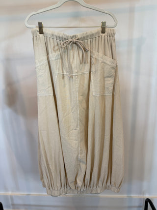 Beige Midi Skirt