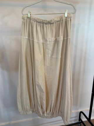 Beige Midi Skirt