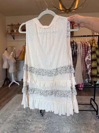 Ruffle Open Cardigan