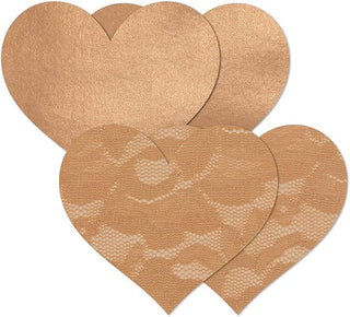 Nippies Fabric Heart Shape Nipple Covers: Caramel
