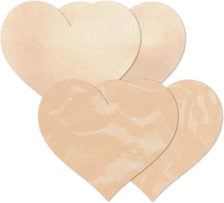 Nippies Fabric Heart Shape Nipple Covers: Creme