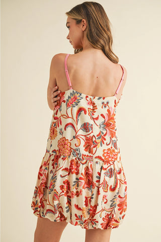 Floral Bubble Hem Dress