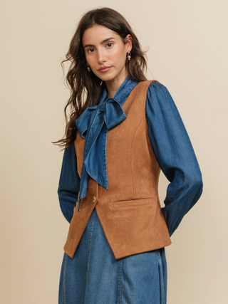 Suede Western Vest