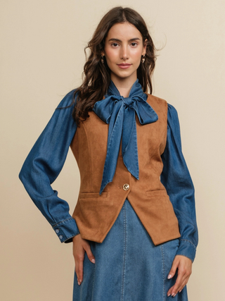 Suede Western Vest